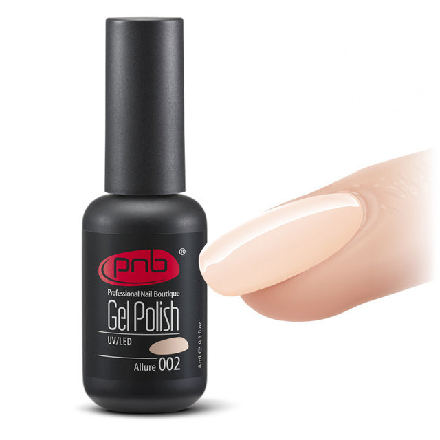 Гель-лак PNB #002 Allure бежевий 8 мл., фото 1