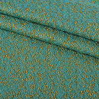 Лоден букле велике з ворсом пальтовий бирюзово-золотистий, ш.155