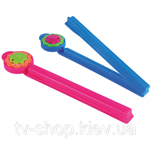 Затискач-кліпс для пакетів із датою 2 шт., фото 1