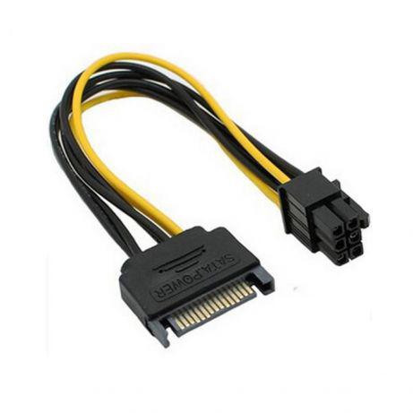 Кабель переходник SATA 15pin в 6pin толстый кабель 18AWG PCI-E для ...