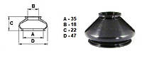 Пыльник универсальный для шаровой опоры, рулевого наконечника (18*35*22)