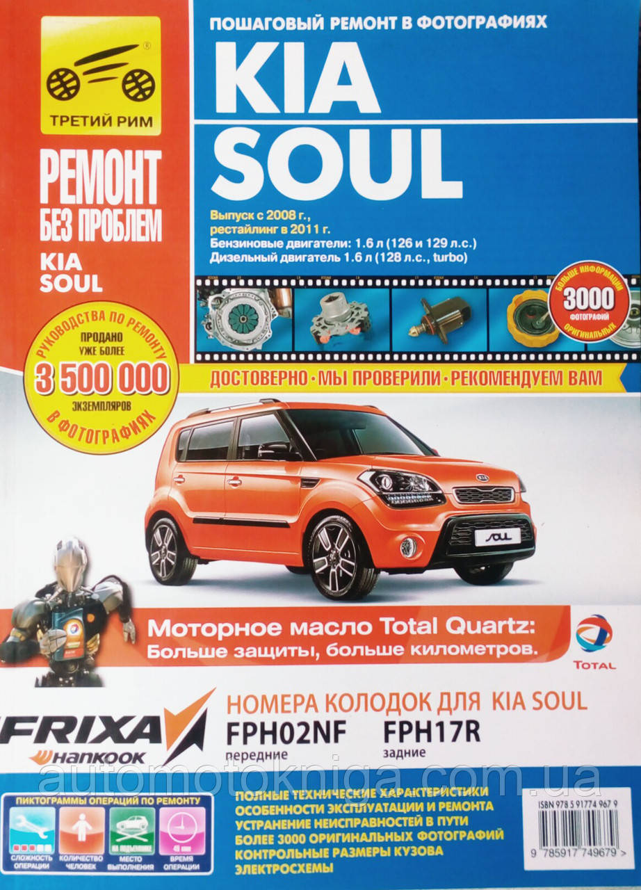 KIA SOUL Випуск із 2008 р., рестайлінг 2011 р. Покроковий ремонт у світлинах