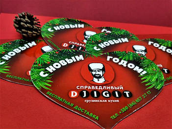 Рекламные фотомагниты в форме "Сердца". Размер 95х72 мм 1