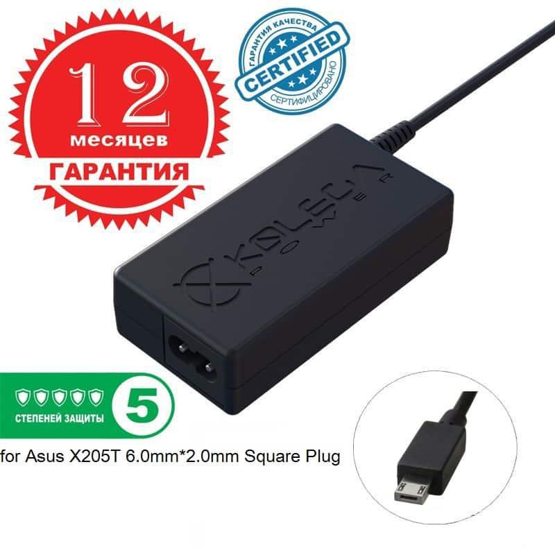 Блок живлення Kolega-Power для ноутбука Asus 19V 1.75 A 33W 6.0 mm*2.0 mm Square for X205T X205TA E202SA