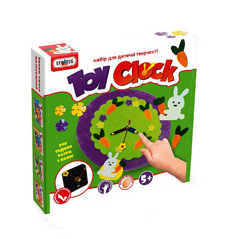 Творчество и рукоделие «Strateg» (15) Набор для творчества Toy clock - Заячья полянка (укр.), фото 2