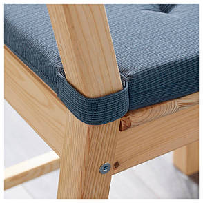 ЮСТИНА Подушка на стул, темно-синий, 35/42x40x4.0 см, 90366151, IKEA, ИКЕА, JUSTINA, фото 2