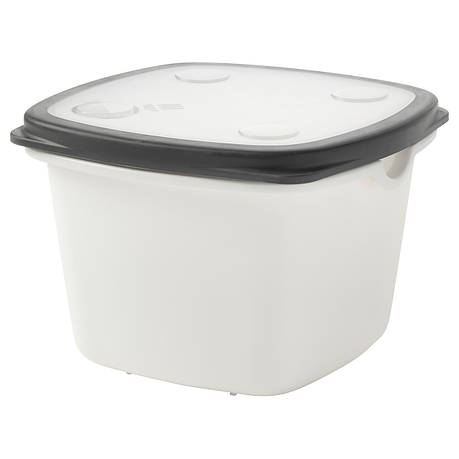 IKEA ІКЕА/365+ Контейнер, білий, сірий, 17x17x12 см, 40336388, IKEA, ІКЕА, IKEA 365+, фото 2