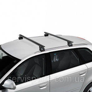 Багажник на інтегровані рейлінги на даху Fiat Panda 5 дверей 2012- чорного кольору, фото 2