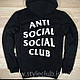 Толстовка A. S. S. C. Худі Anti Social Social Club | Чорна + бірки XS, фото 4