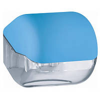 Держатель туалетной бумаги пластик прозрачный голубой