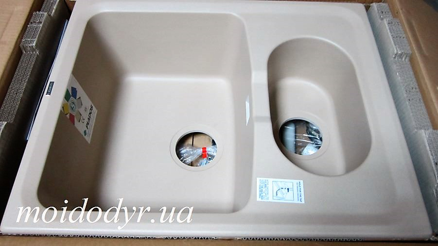 Мийка кухонна гранітна Plados Harmony LV/1 615x500 (Rosa) 45 met. biege