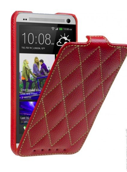 Чохол Vetti Craft Slim Flip HTC One Dual Sim - Diamond Series Red