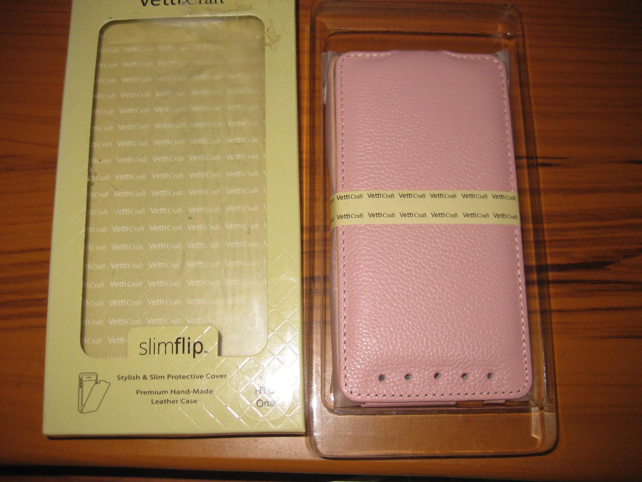 Чохол-фліп Vetti Craft Slim HTC One Normal Series pink