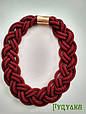 Набір прикрас джгут та браслет ручної роботи "Червона коса", фото 2