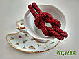 Набір прикрас джгут та браслет ручної роботи "Червона коса", фото 3