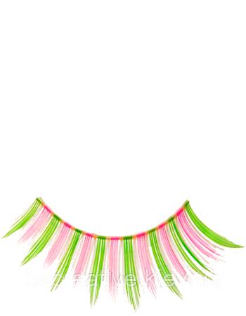 Салатово-рожеві накладні вії