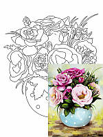 Полотно на картоні Rosa з контуром Натюрморт No 27 30 x 40 см (4823086705135)