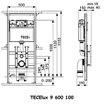 Модуль TECElux100 для підвісного унітазу, сенсорні кнопки, фото 4