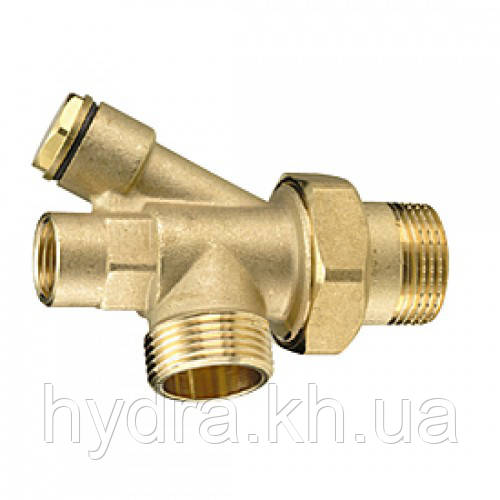 Giacomini З'єднувач з накидною гайкою 4-вивідний 1/2" x 1" x 1" (R557BY005)