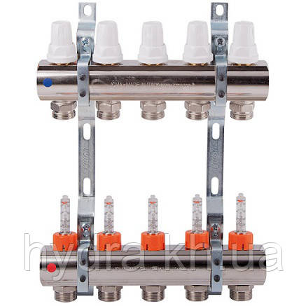 Колектор із рег-ми та запірними вентилями та витратами вих. 6 (1") ICMA Арт. К013