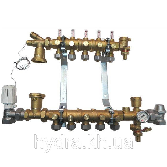 Модульний колектор 3/4"x1"x3/4 Ex4 виходи (R53) Giacomini