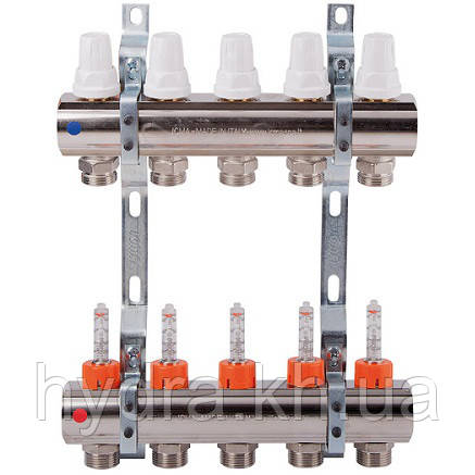 Колектор із рег-ми та запірними вентилями та витратами вих. 12 (1") ICMA Арт. К013