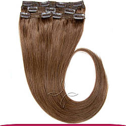 Натуральне Європейське Волосся на Заколках 55 см 110 грам, Русявий №08