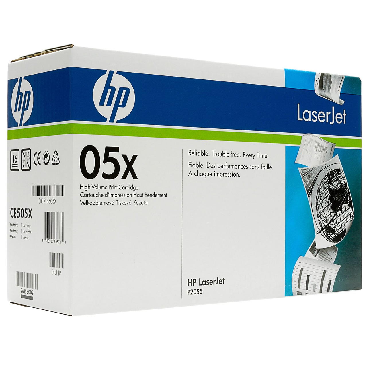 HP CE505X (05X) відновлений картридж для HP LJ P2055d/ P2055dn