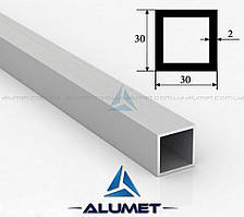 Труба алюмінієва 30х30х2 мм без покриття ПАС-1950 (БПЗ-0347)