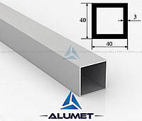 Труба алюмінієва 40х40х3 мм без покриття БПЗ-0381