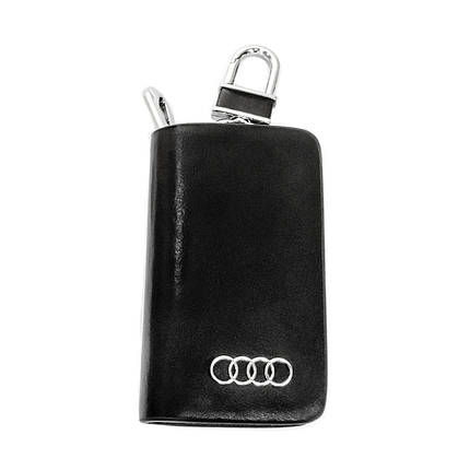 Ключниця Carss з логотипом AUDI 01002 чорна, фото 1
