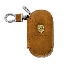 Ключниця Carss з логотипом PORSCHE 06001 коричнева