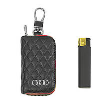 Ключниця Carss з логотипом AUDI 01009 чорна, фото 3