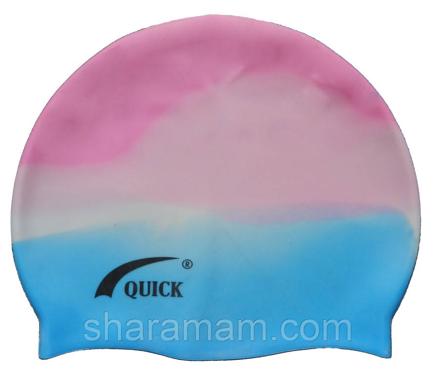 Шапочка для плавания, для взрослых, розовый/голубой цвет - фото 1 - id-p273610453