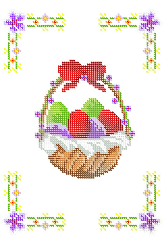 Вишивка бісером СЗР 4206 великодній Рушник формат А4