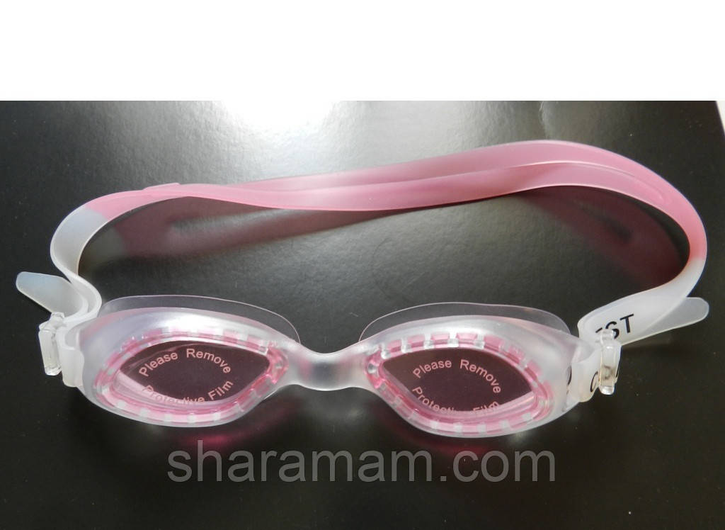 Дитячі окуляри для плавання рожевого кольору (антифог, захист від UV-променів)