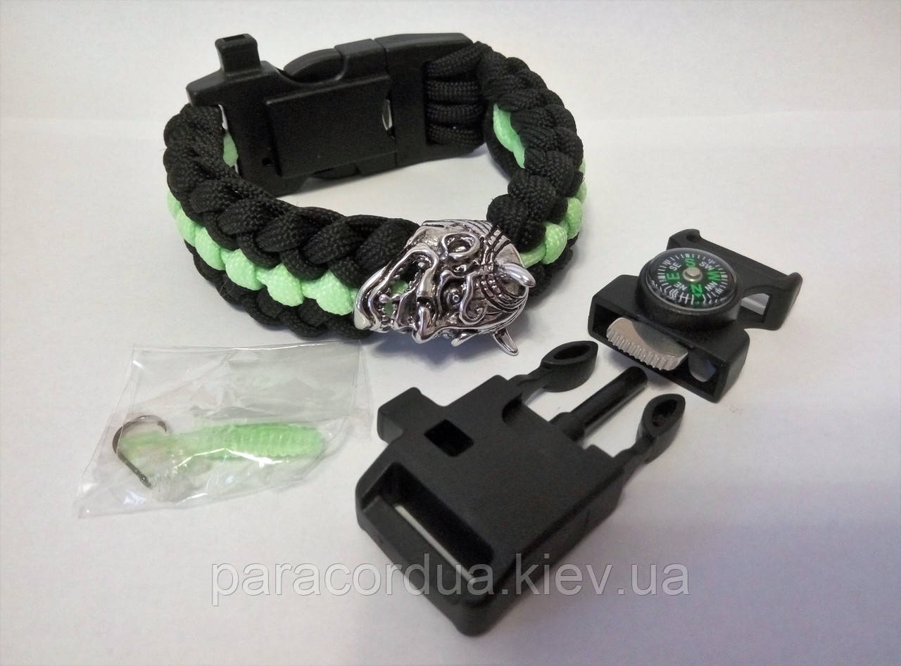 Браслет виживання з паракорда "Рибалка" 5 в 1, з Бусиною
