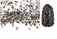Конусные камни для ногтей " Черное золото " 1400 шт