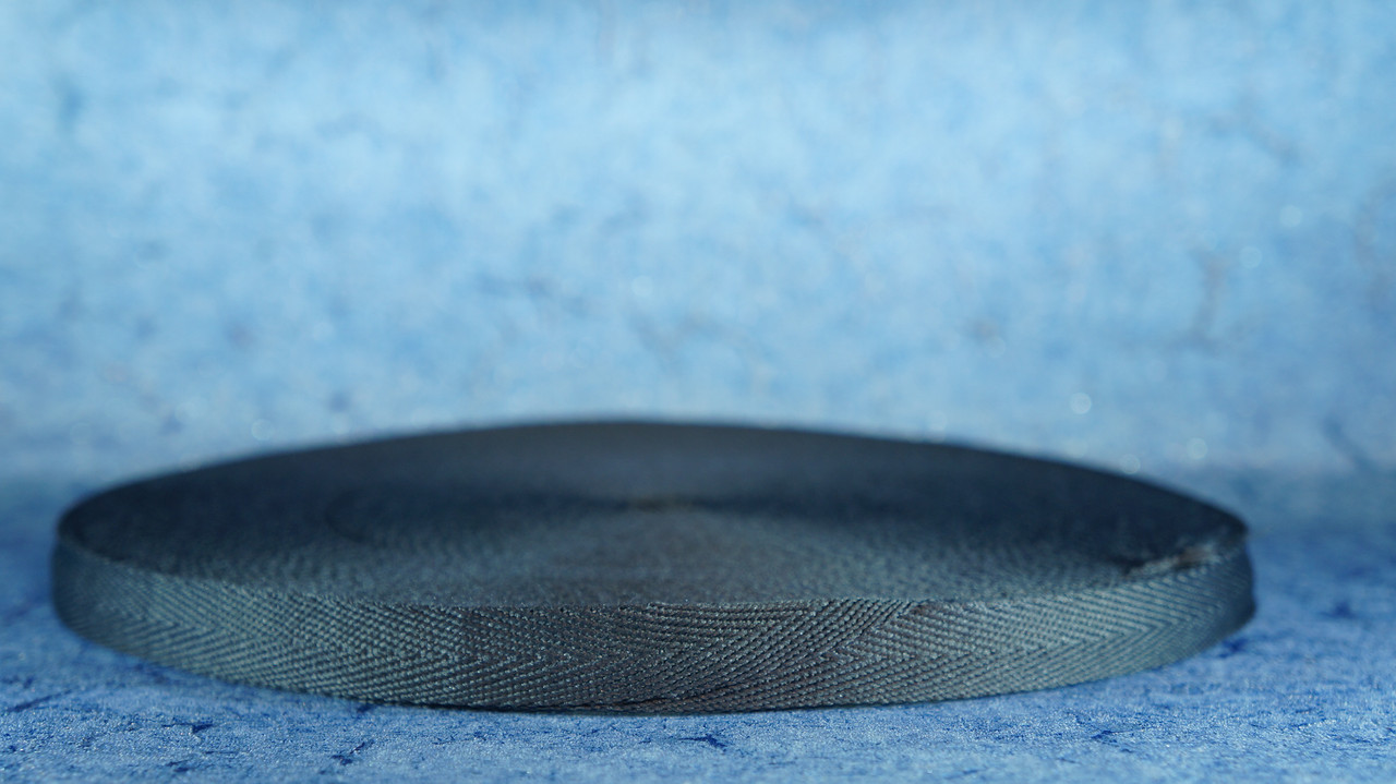 Кіперна стрічка 15 мм темна сіра 50 м