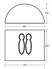 Намет 2-х місна Acamper DOMEPACK2 - 2500мм. Н2О - 1,8 кг., фото 2