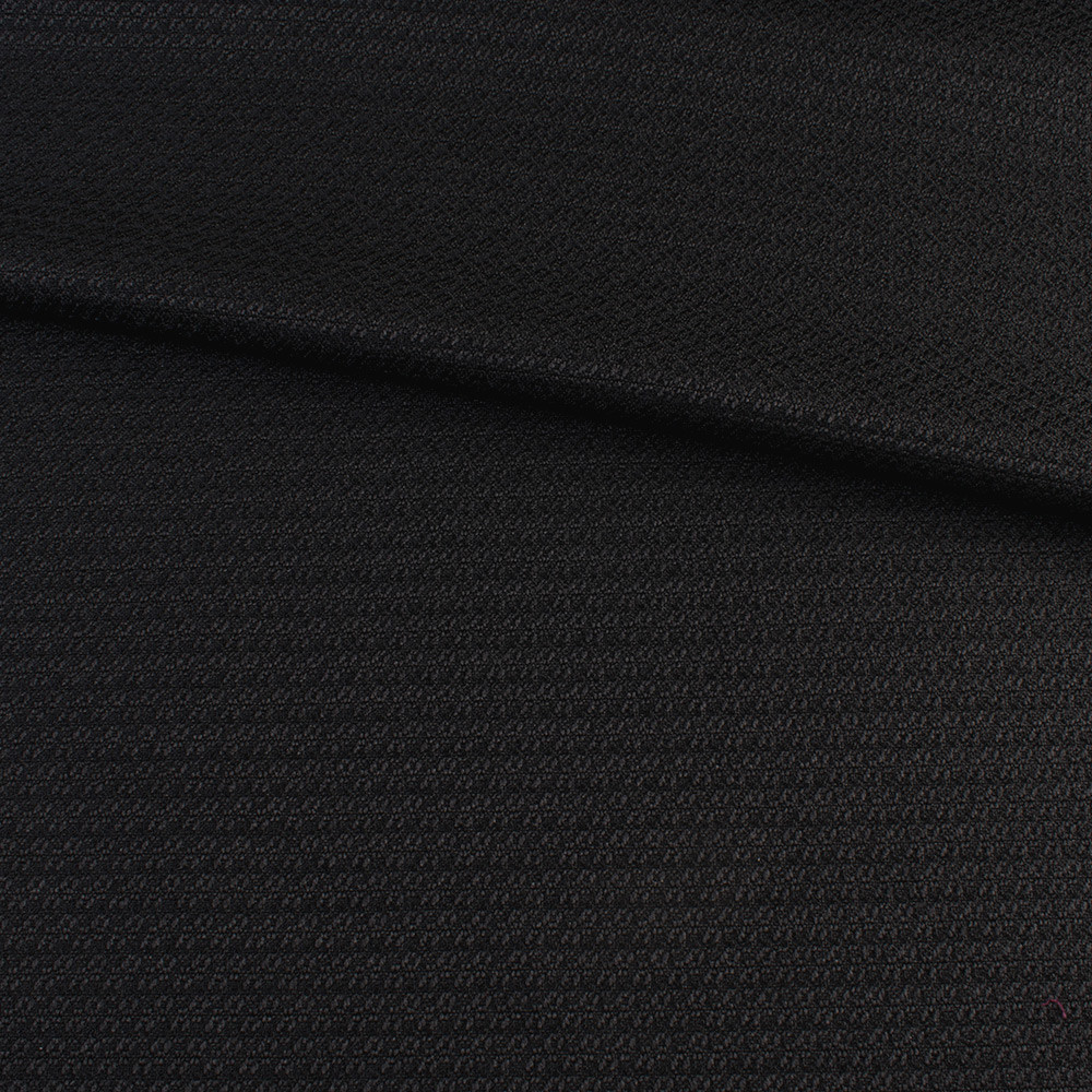 Рогожка костюмна з віскозою стрейч чорна, ш.150