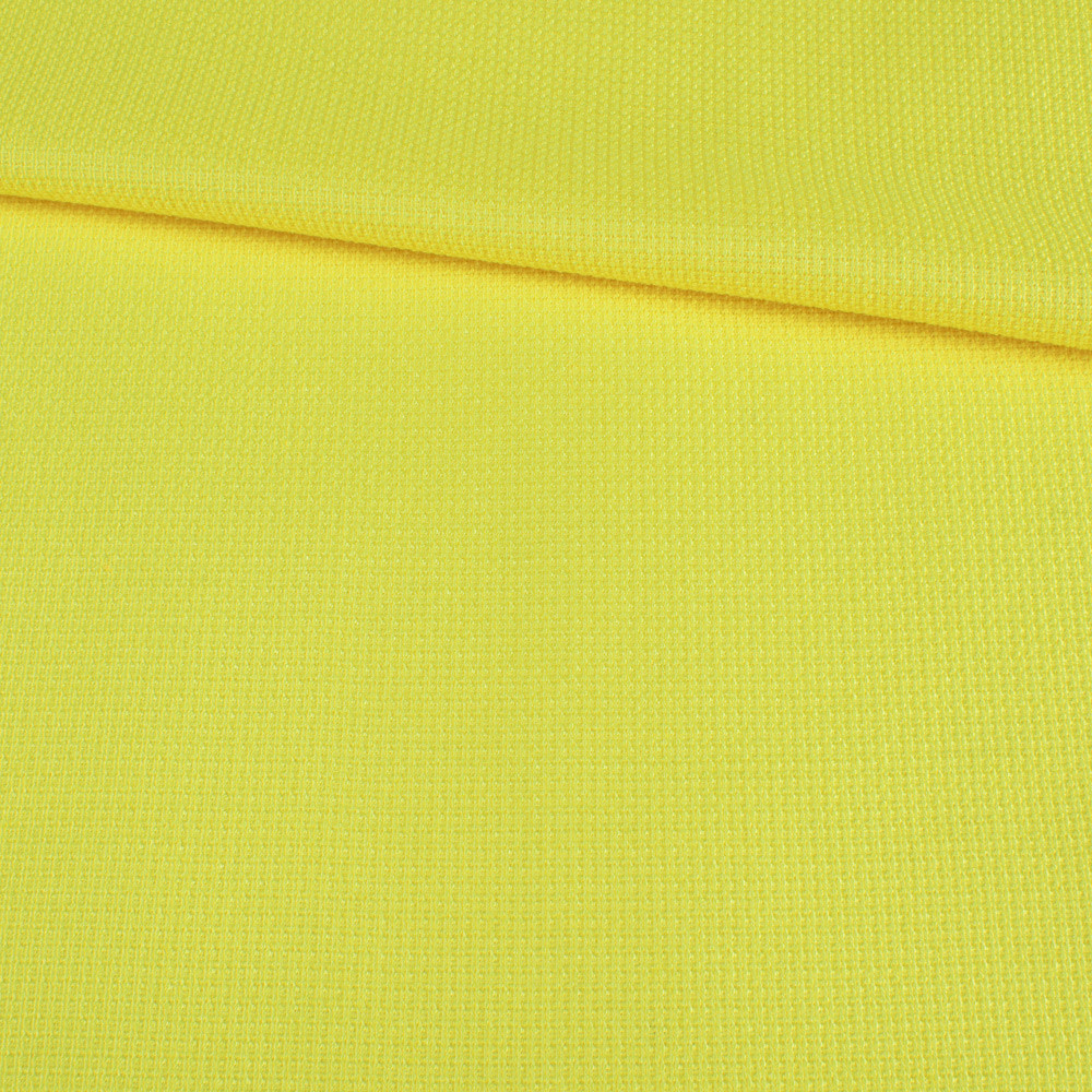 Рогожка костюмна стрейч з віскозою жовта яскрава, ш.145