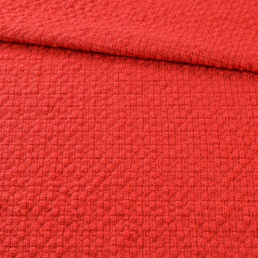 Рогожка рельєфна в кубики червона, ш.144