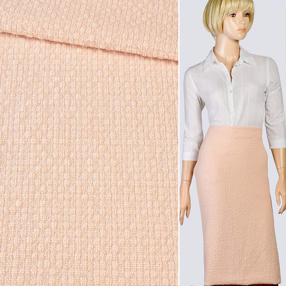 Рогожка рельєфна в кубики персикова, ш.150