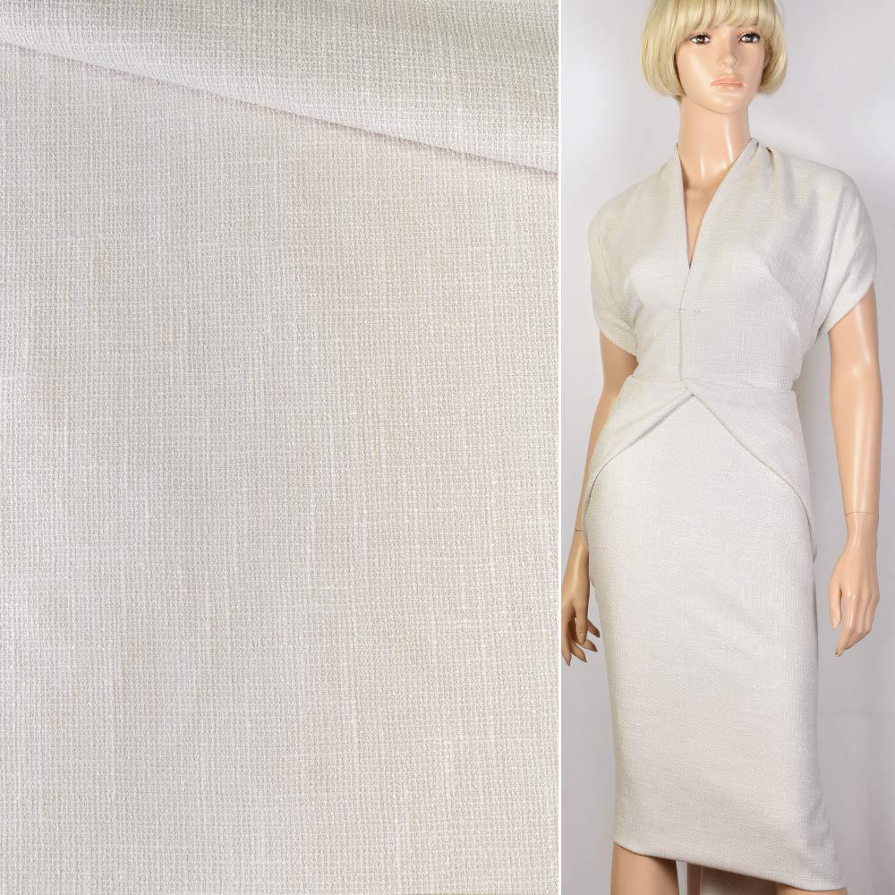 Рогожка костюмна з віскозою сіра світла з перламутровим відливом ш.147