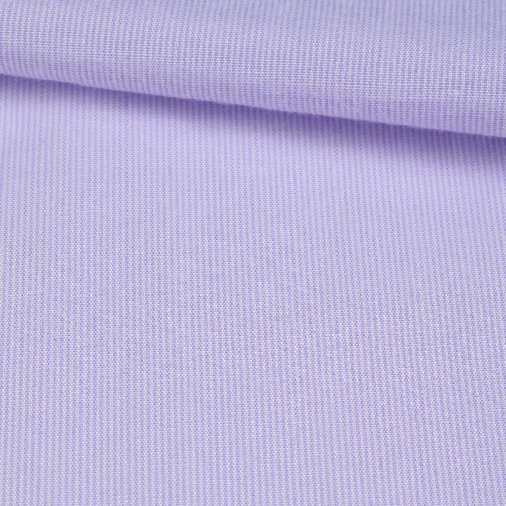 Поплін сорочковий в білу, бузкову смугу 0,5 * 0,5 мм ш.145