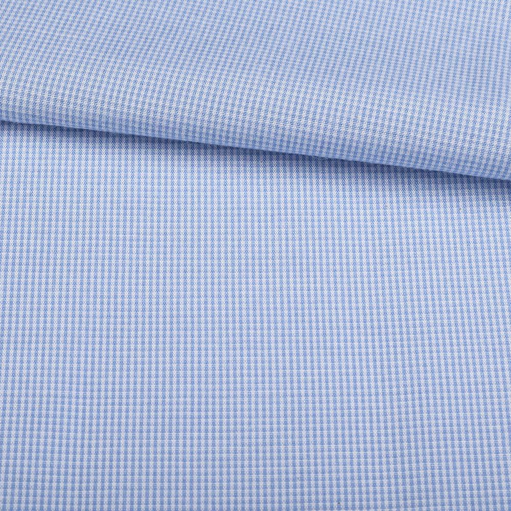 Поплін сорочковий в біло-блакитну смугу 1 * 1мм ш.145