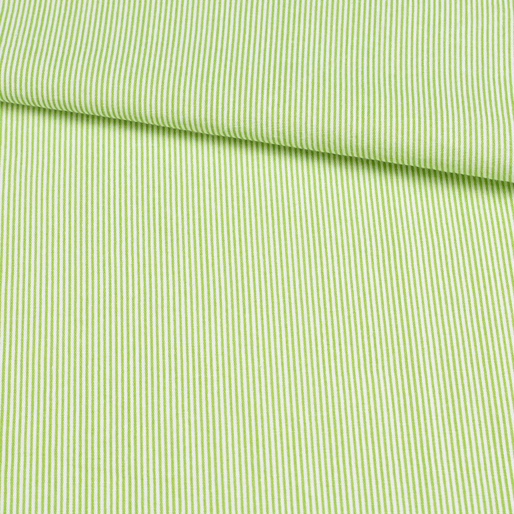 Поплін сорочковий в білу, зелену смужку 0,5 * 0,5 ш.145