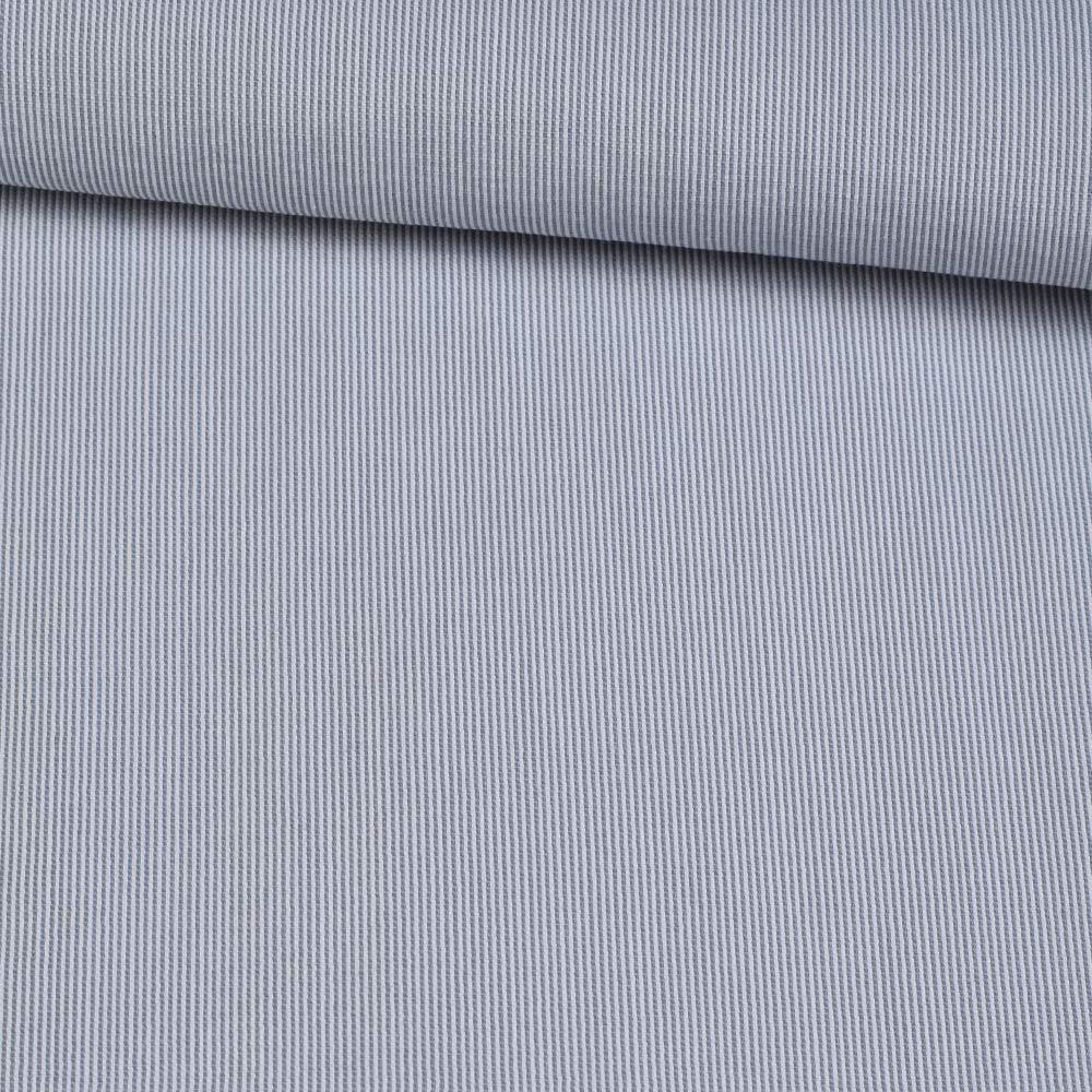 Поплін сорочковий в сіру, білу смугу 0,5 * 0,5 мм ш.145