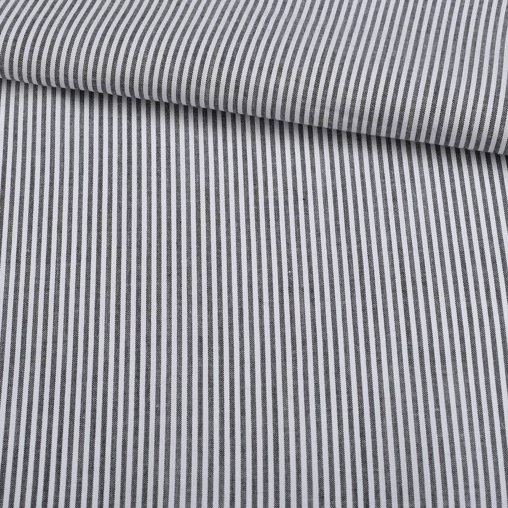 Поплін сорочковий в сіру, білу смугу 1 * 1мм ш.145